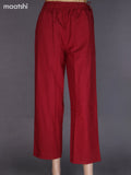 Maroon Cotton Semi Palazzo Pant