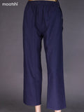 Navy Blue Cotton  Semi Palazzo Pant