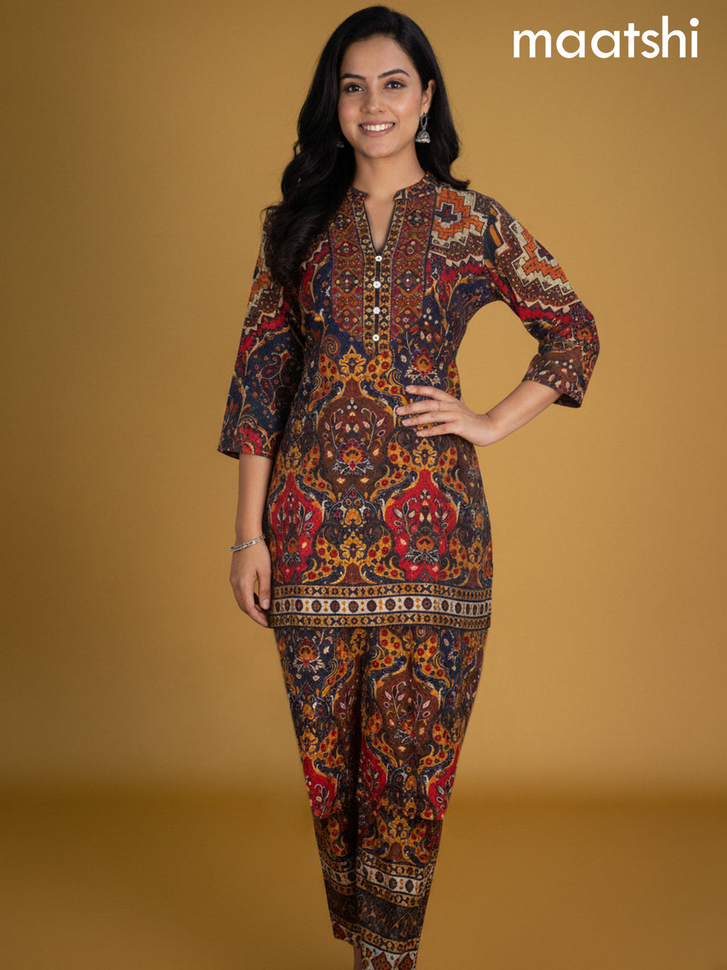 Multi Muslin Printed Co-Ord Set