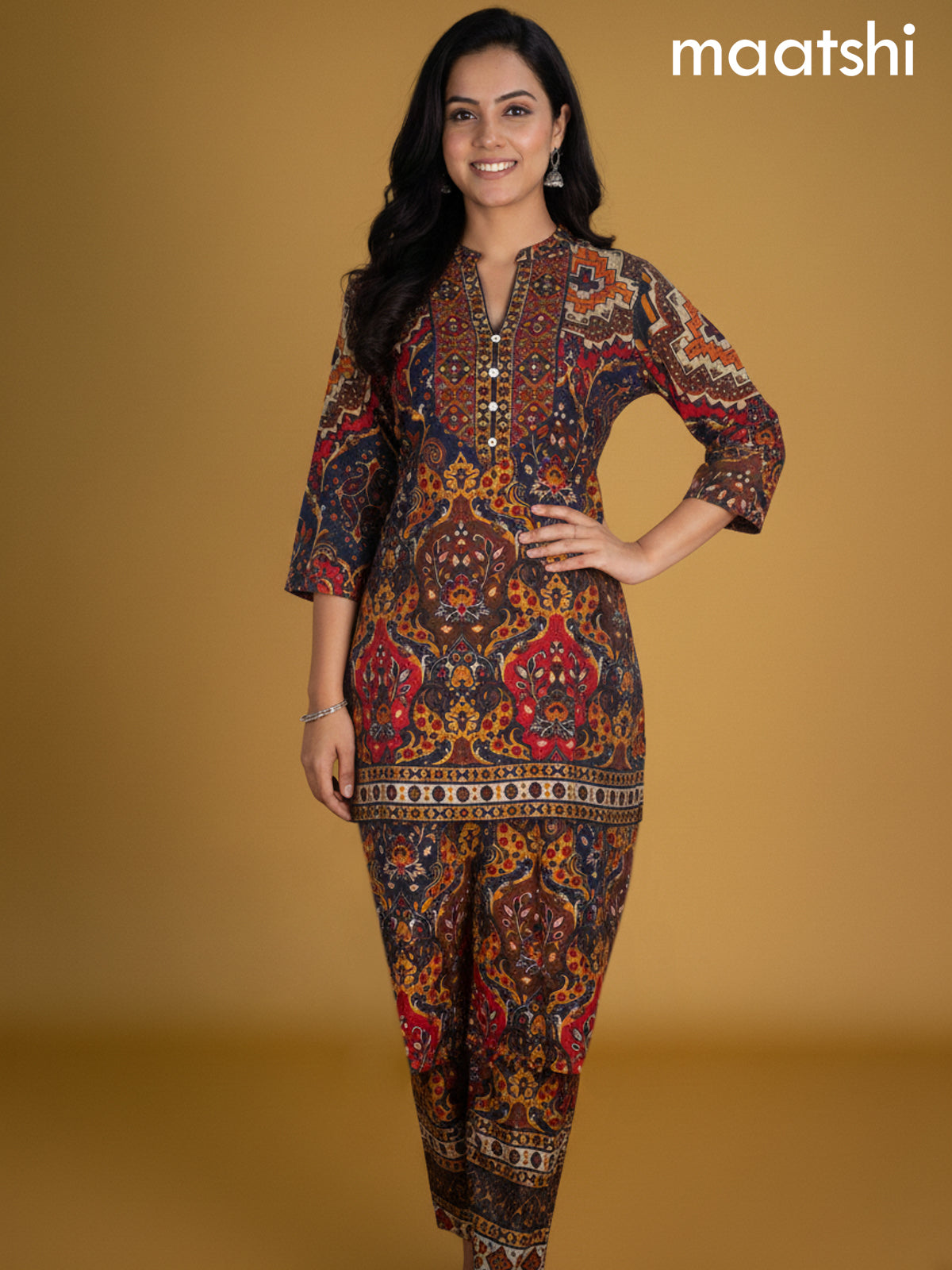 Multi Muslin Printed Co-Ord Set