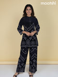 Black Crepe Silk Printed Co-Ord Set