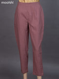 Rosy Brown Cotton Straight Cut Pant