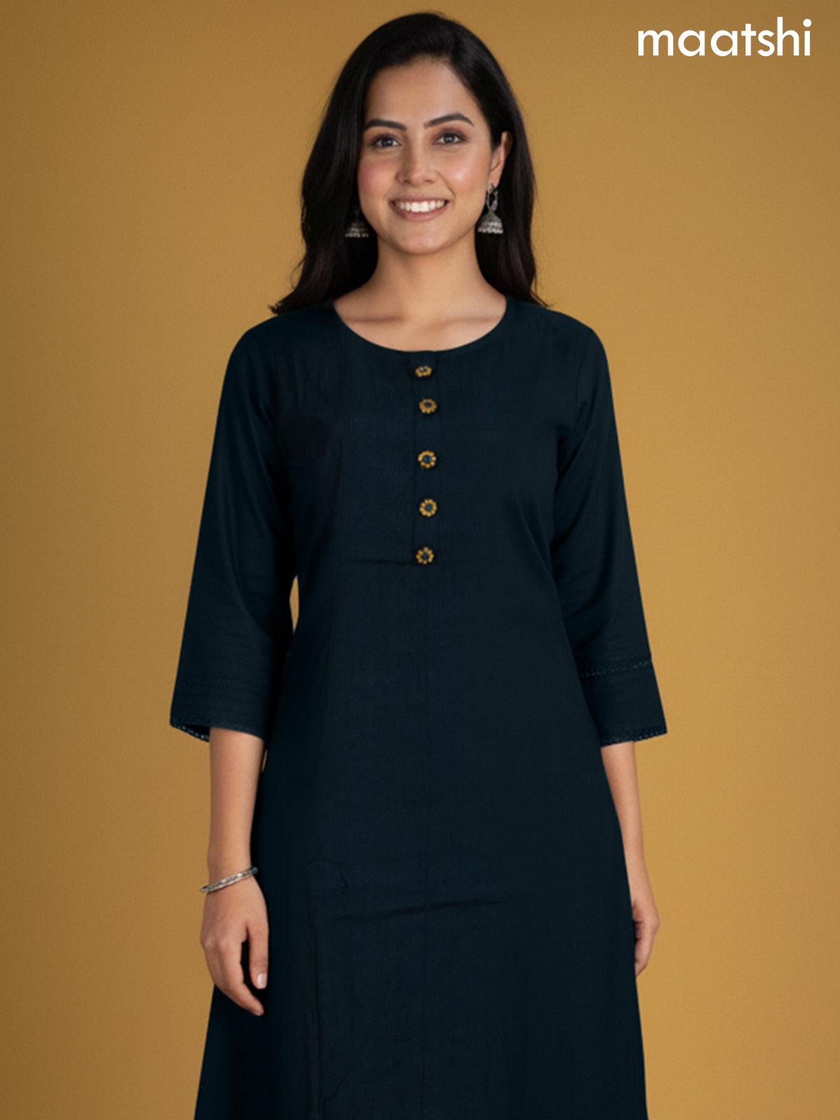 Peacock Green Chanderi A-Line Suit With Digital Printed Dupatta