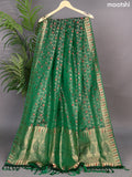 Green Pure Silk Dupatta With Paithani Style