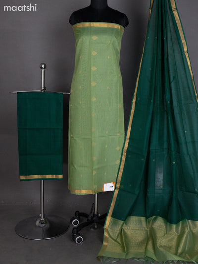 Silk Cotton Unstitched Salwar Suits