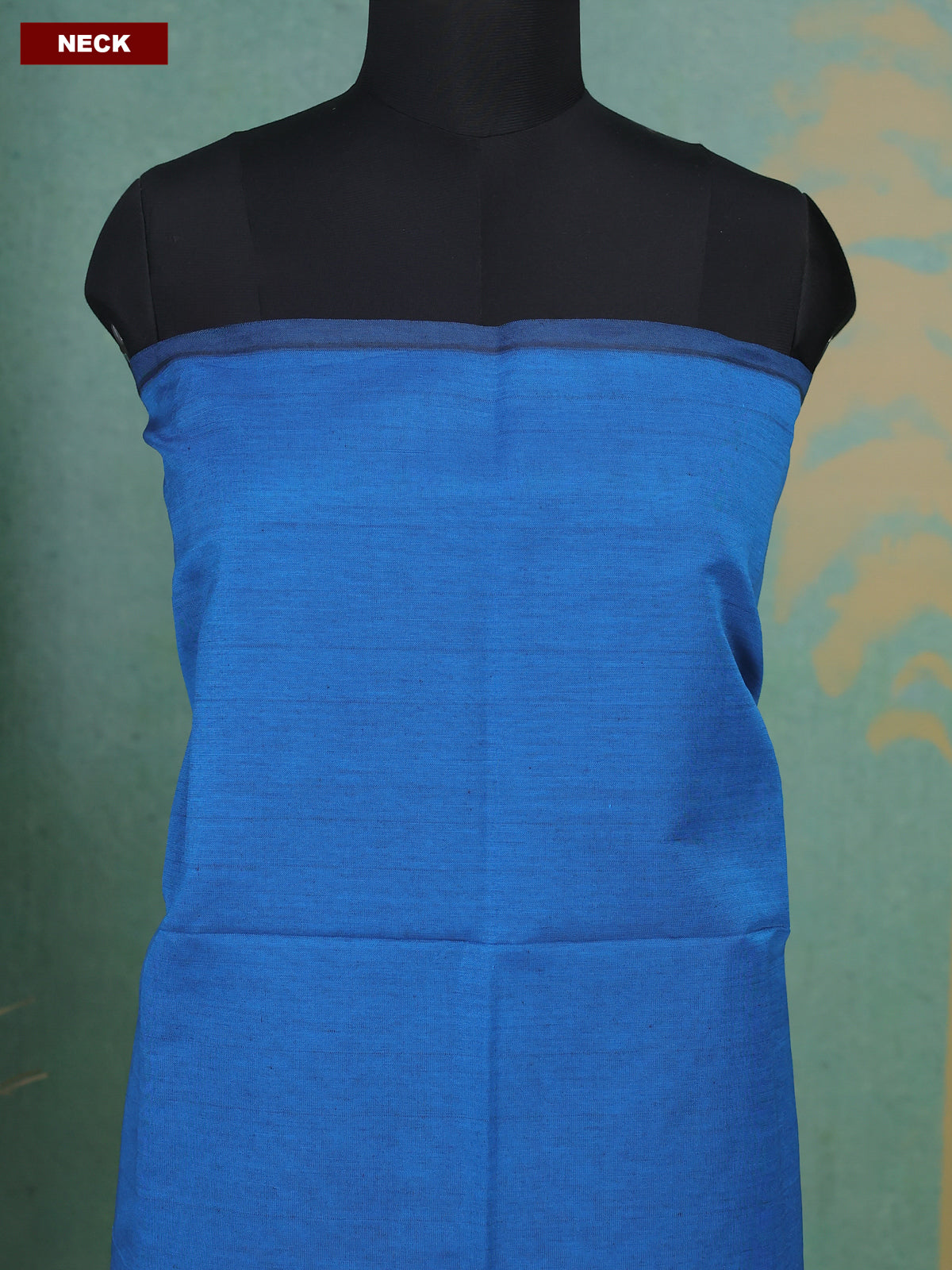 Blue and Purple Ikat Dress Material With Ikat Weaves