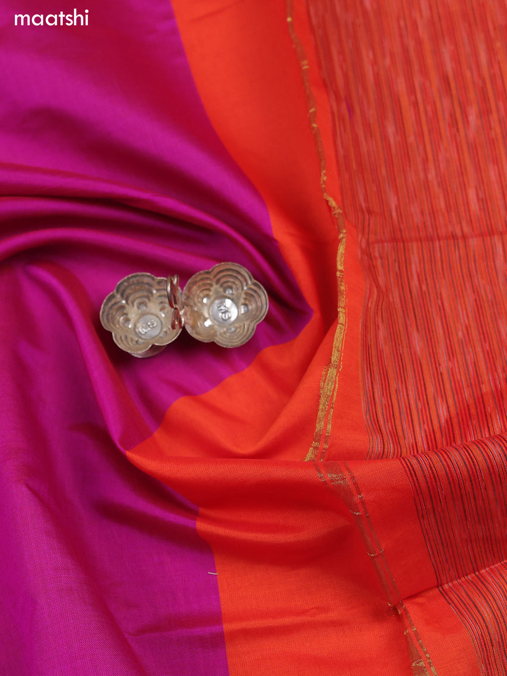 Orange Ikat Dress Material With Ikat Weaves and Bottom & Dupatta