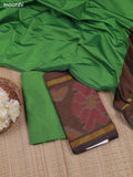 Brown Ikat Dress Material With Ikat Weaves and Bottom & Dupatta