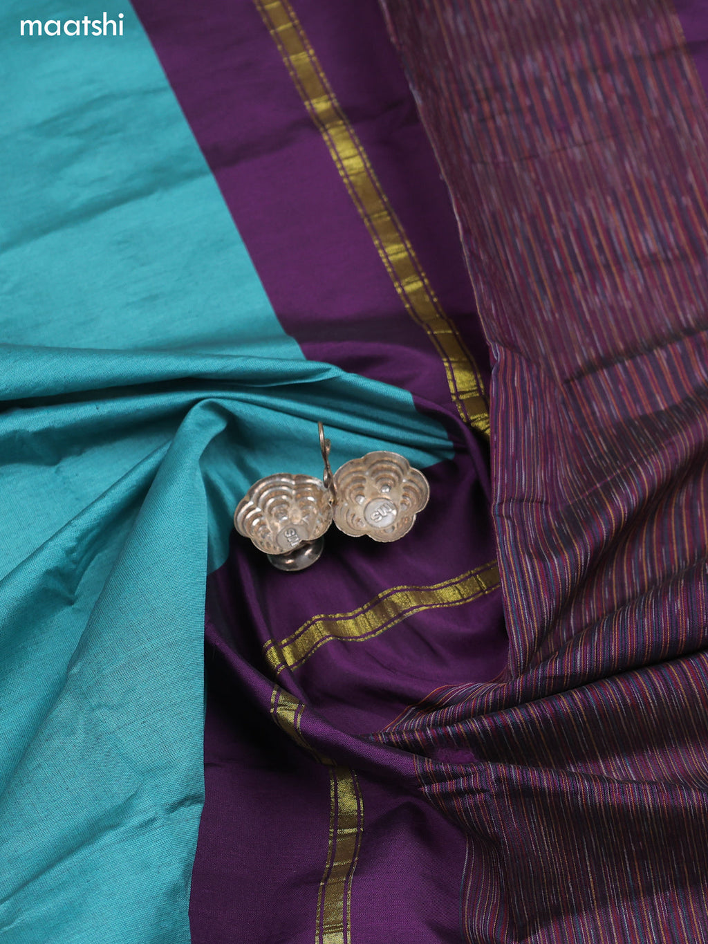 Purple Ikat Dress Material With Ikat Weaves and Bottom & Dupatta