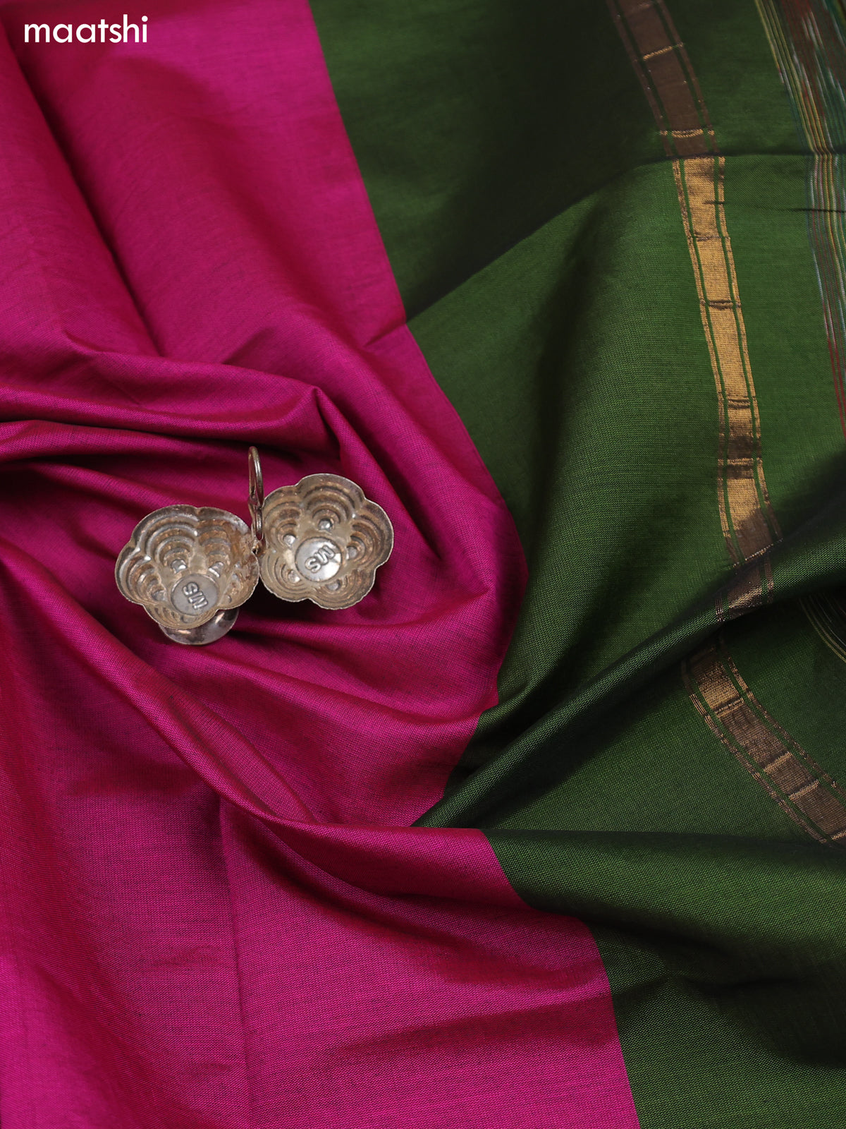 Sap Green Ikat Dress Material With Ikat Weaves and Bottom & Dupatta