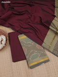 Elaichi Green Ikat Dress Material With Ikat Weaves and Bottom & Dupatta