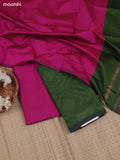 Green Ikat Dress Material With Ikat Weaves and Bottom & Dupatta