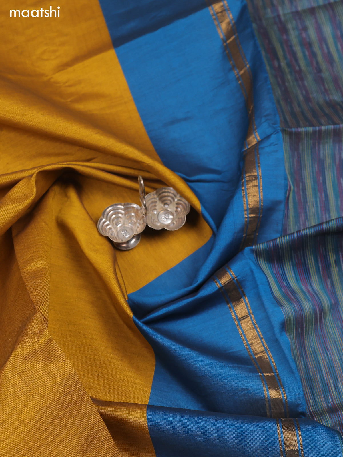 Teal Blue and Black Ikat Dress Material With Ikat Weaves and Bottom & Dupatta