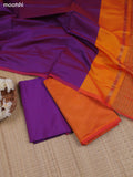 Rust Orange Ikat Dress Material With Ikat Weaves and Bottom & Dupatta