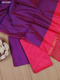 Pink Ikat Dress Material With Ikat Weaves and Bottom & Dupatta