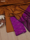 Magenta Pink Ikat Dress Material With Ikat Weaves and Bottom & Dupatta