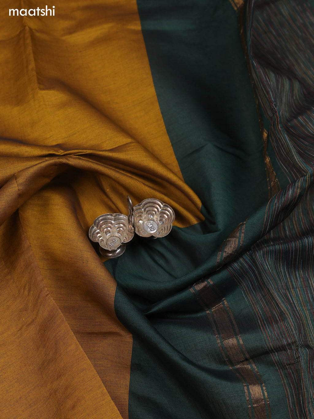 Sap Green Ikat Dress Material With Ikat Weaves and Bottom & Dupatta