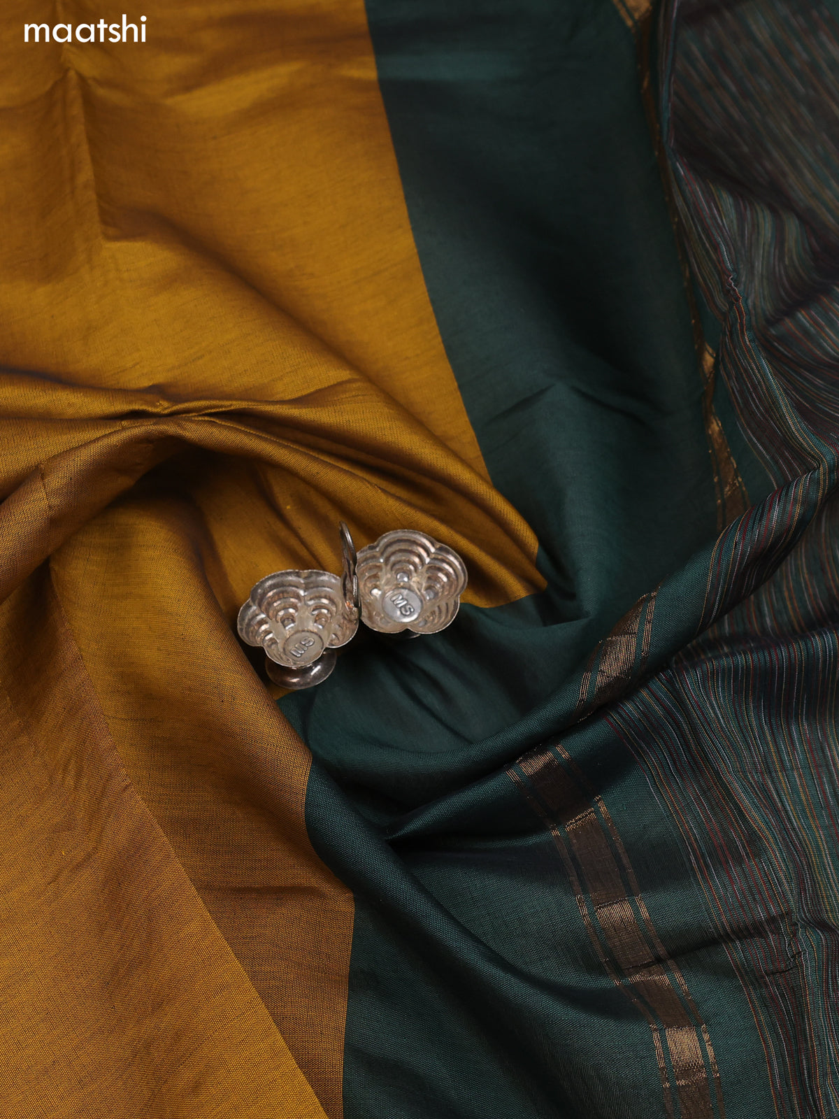 Sap Green Ikat Dress Material With Ikat Weaves and Bottom & Dupatta