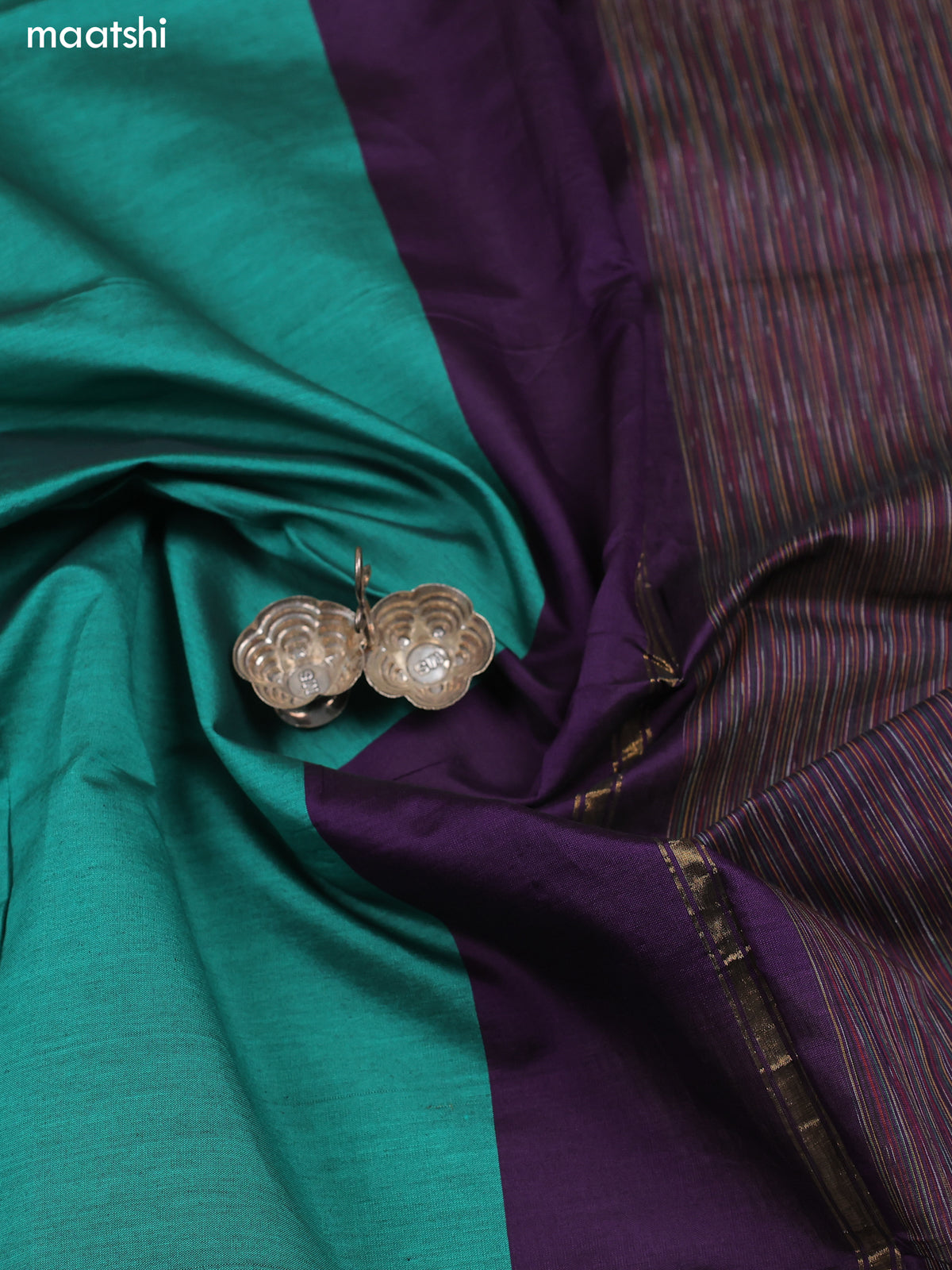 Deep Violet Ikat Dress Material With Ikat Weaves and Bottom & Dupatta
