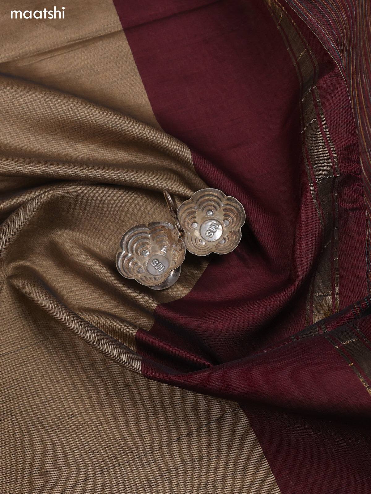 Brown Ikat Dress Material With Ikat Weaves and Bottom & Dupatta