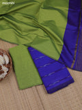 Royal Blue Ikat Dress Material With Ikat Weaves and Bottom & Dupatta