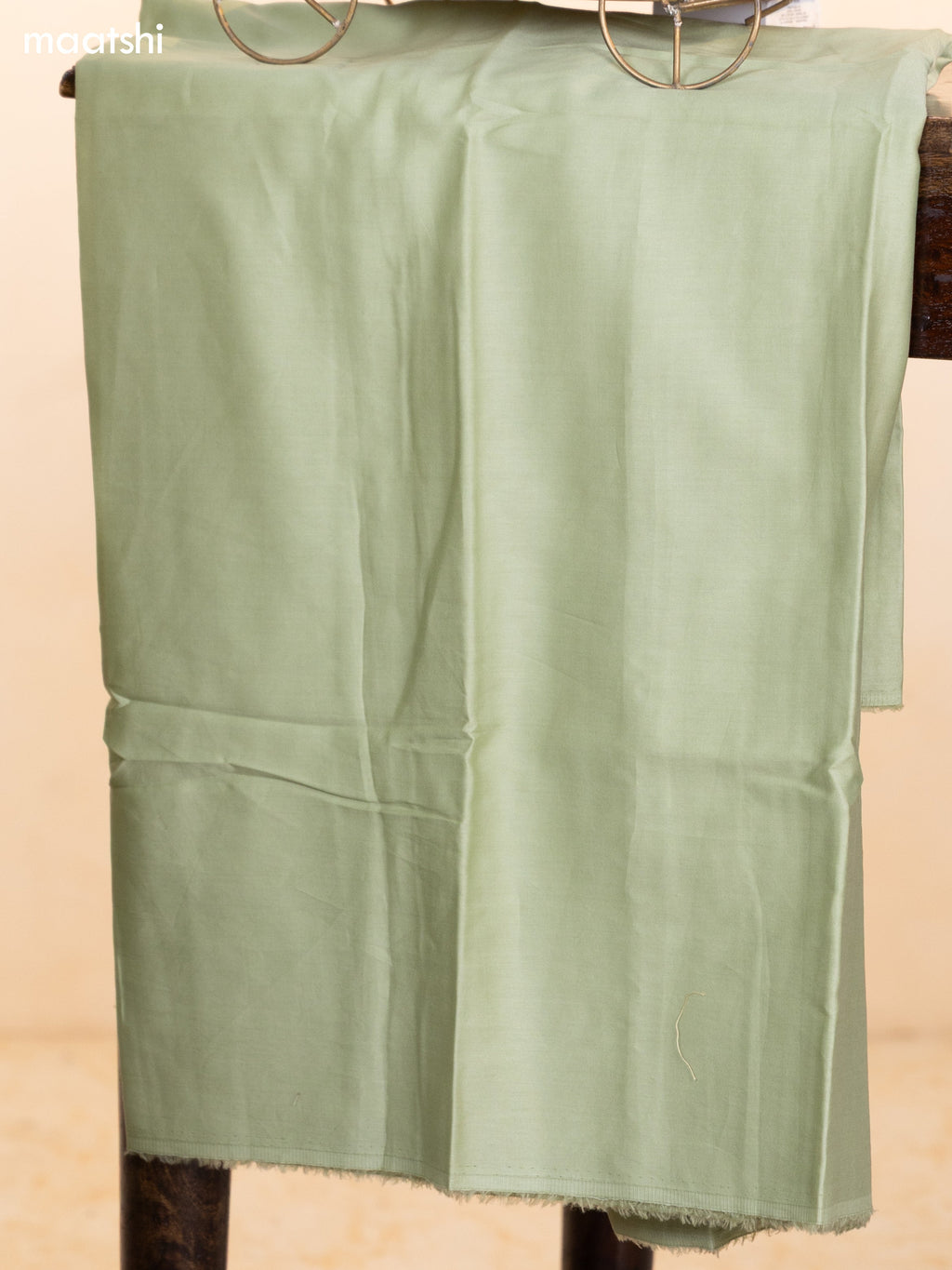 Pastel Green Tissue Silk Dress Material With Floral Embroidery Work Border and Bottom & Dupatta