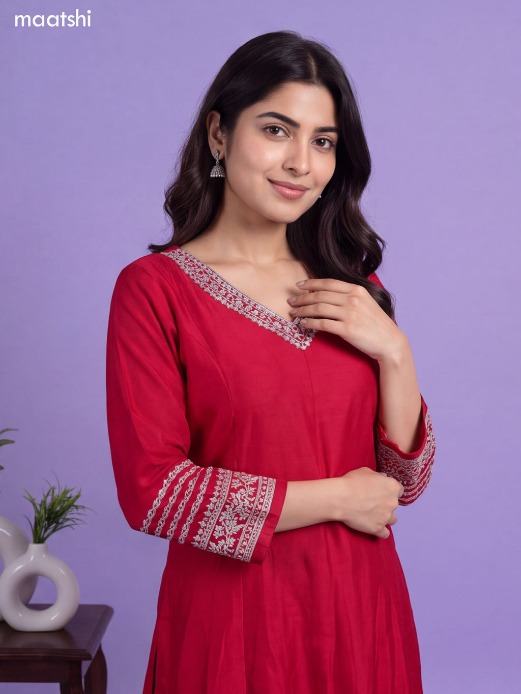 Pink Art Silk Heavy Embroidery Work Anarkali Suit