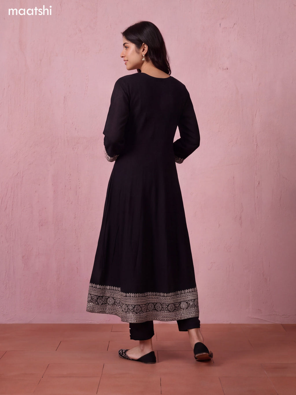 Black Art Silk Heavy Embroidery Work Anarkali Suit