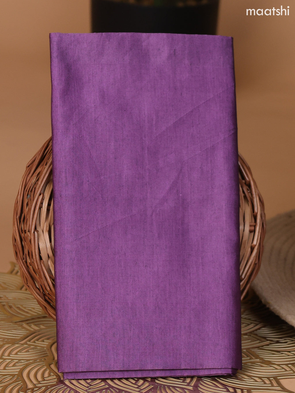 Deep Navy Blue and Lavender Ikat Dress Material With Thread Buttas and Bottom & Dupatta