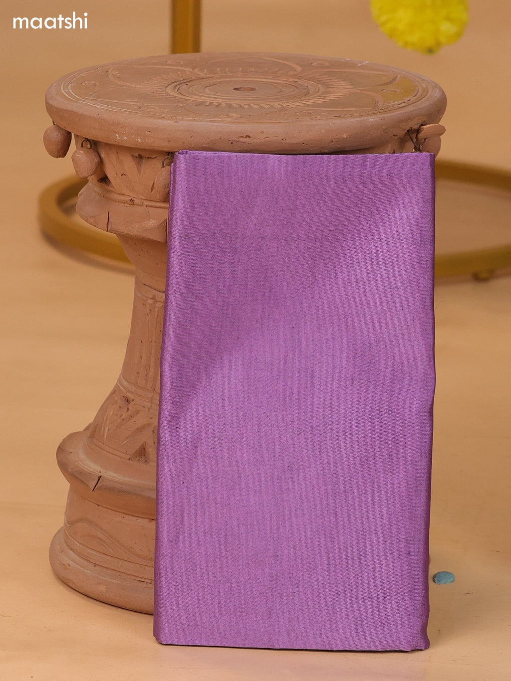 Black and Lavender Ikat Dress Material With Plain Body & Ikat Weaves Border and Bottom & Dupatta
