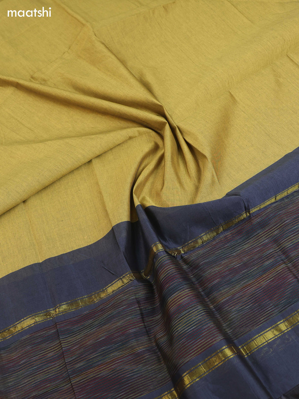 Elephant Grey and Olive Green Ikat Dress Material With Plain Body & Ikat Weaves Border and Bottom & Dupatta