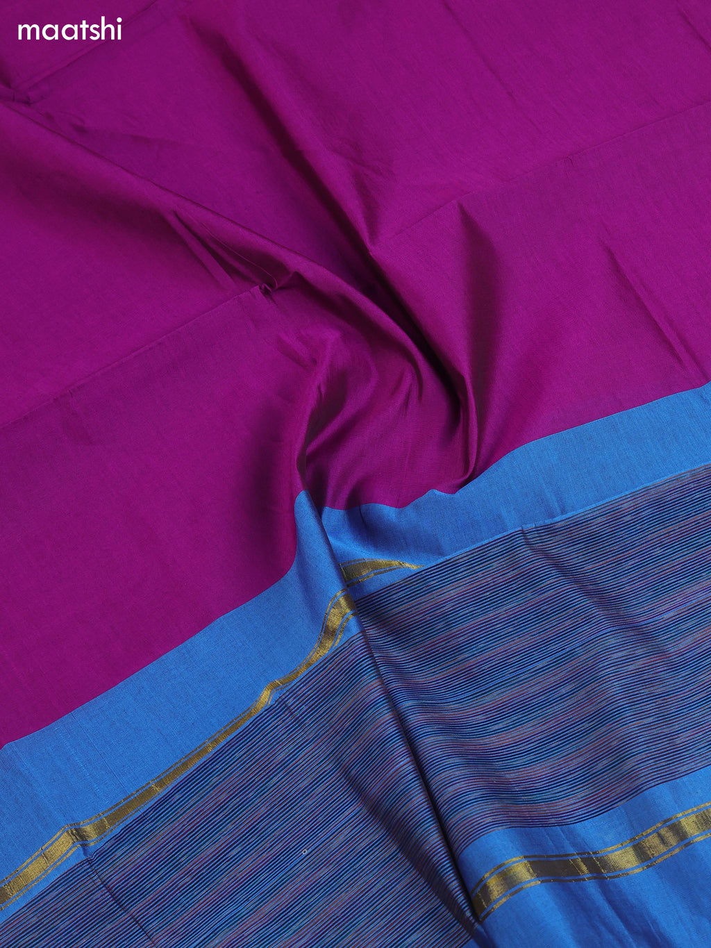 Peacock Blue and Magenta Pink Ikat Dress Material With Plain Body & Ikat Weaves Border and Bottom & Dupatta