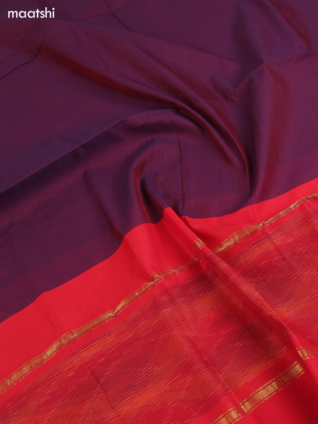 Red and Dual Shade Of Brown Ikat Dress Material With Plain Body & Ikat Weaves Border and Bottom & Dupatta