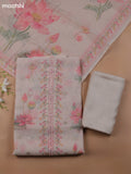 Sandal Kota Dress Material With Floral Prints & Embroidery Work Neck Pattern