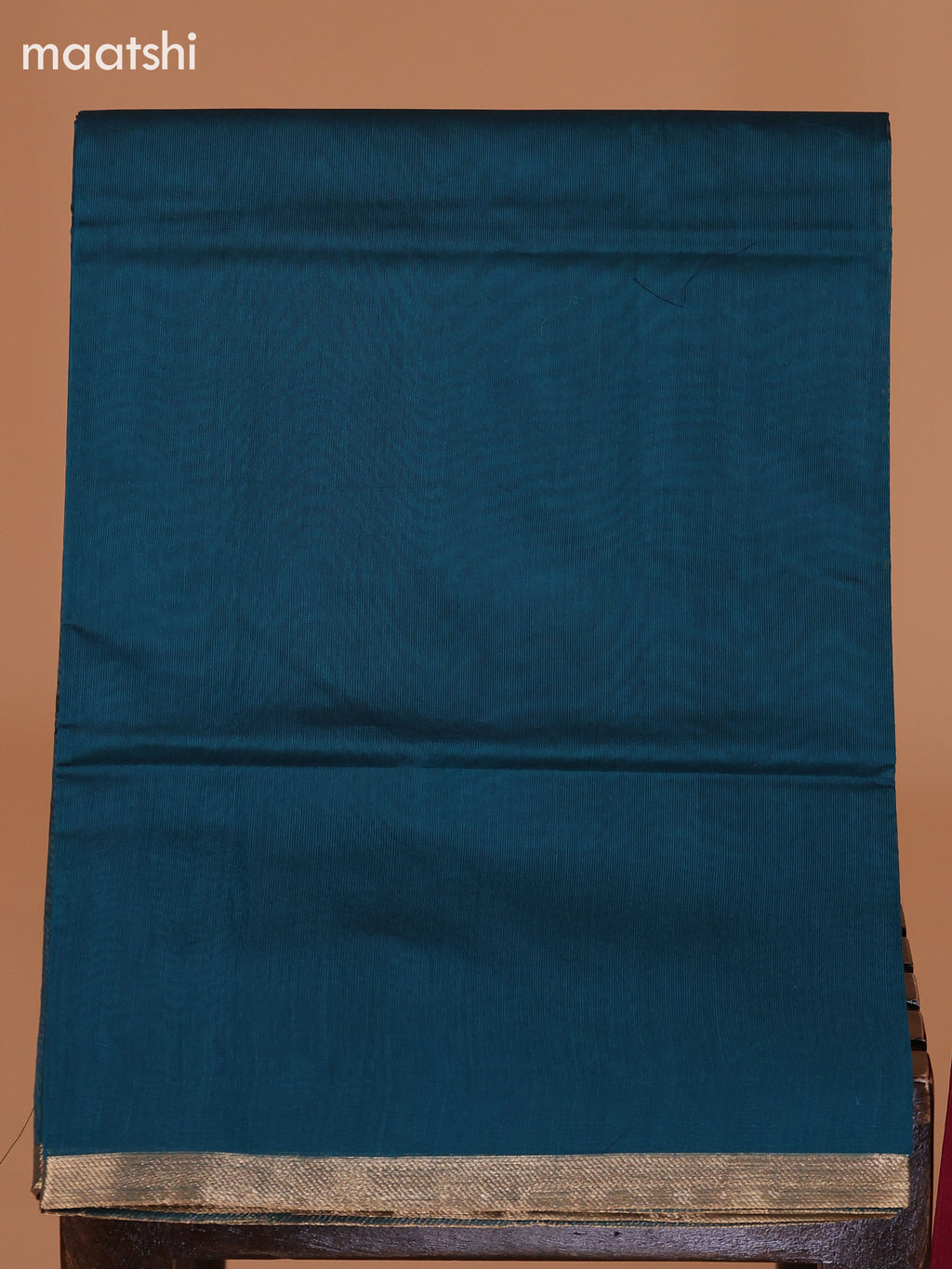Wine Shade and Peacock Green Semi Silk Cotton Dress Material With Zari Buttas And Bottom & Dupatta