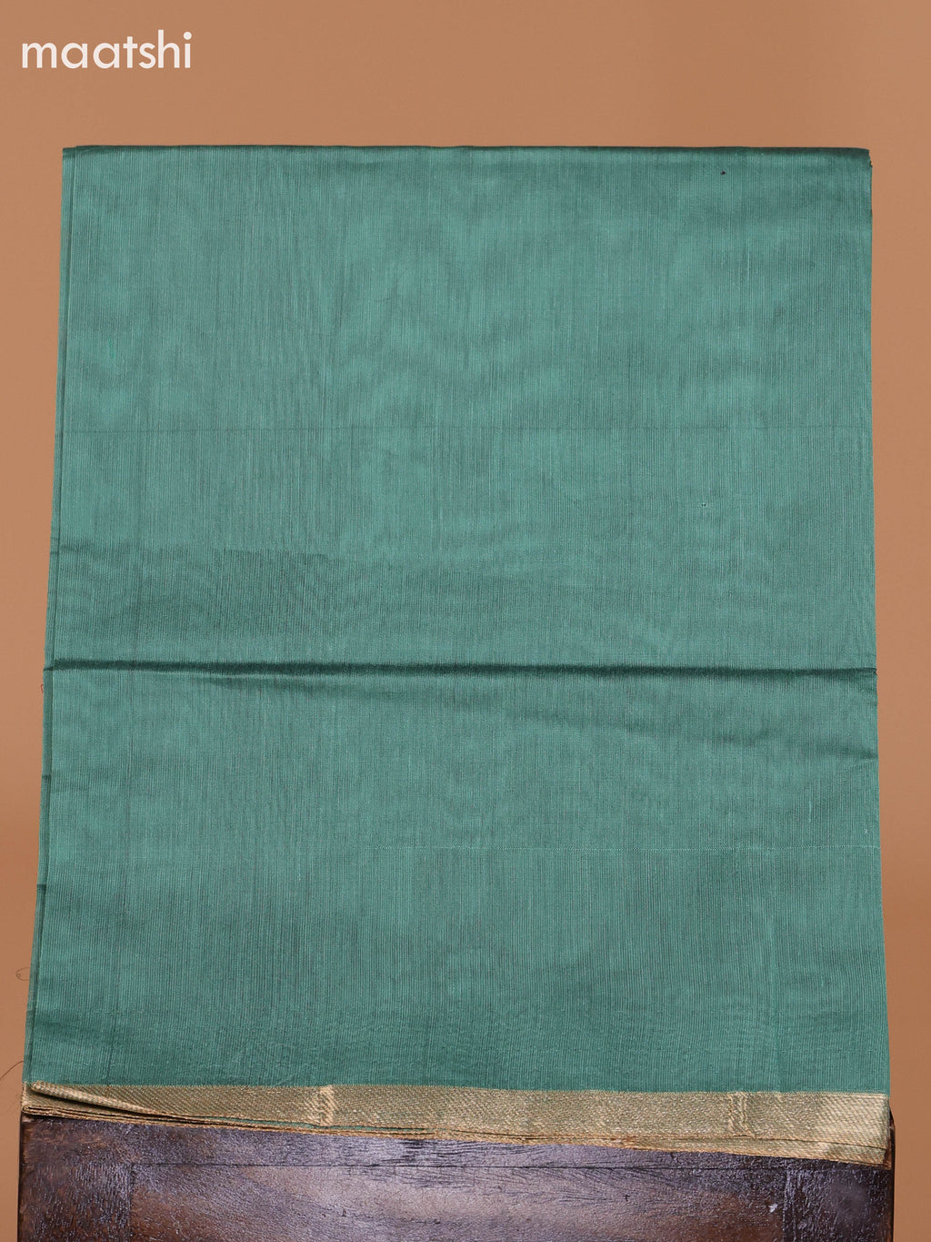 Deep Purple and Pastel Green Semi Silk Cotton Dress Material With Zari Buttas And Bottom & Dupatta