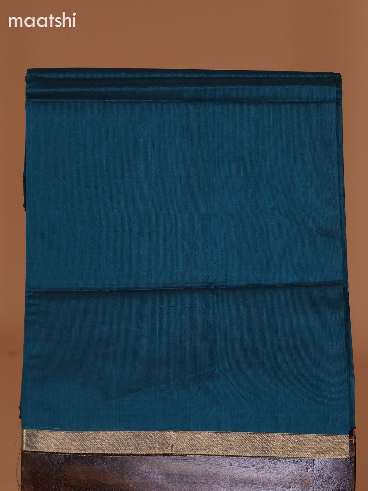 Dark Purple and Peacock Green Semi Silk Cotton Dress Material With Zari Buttas And Bottom & Dupatta