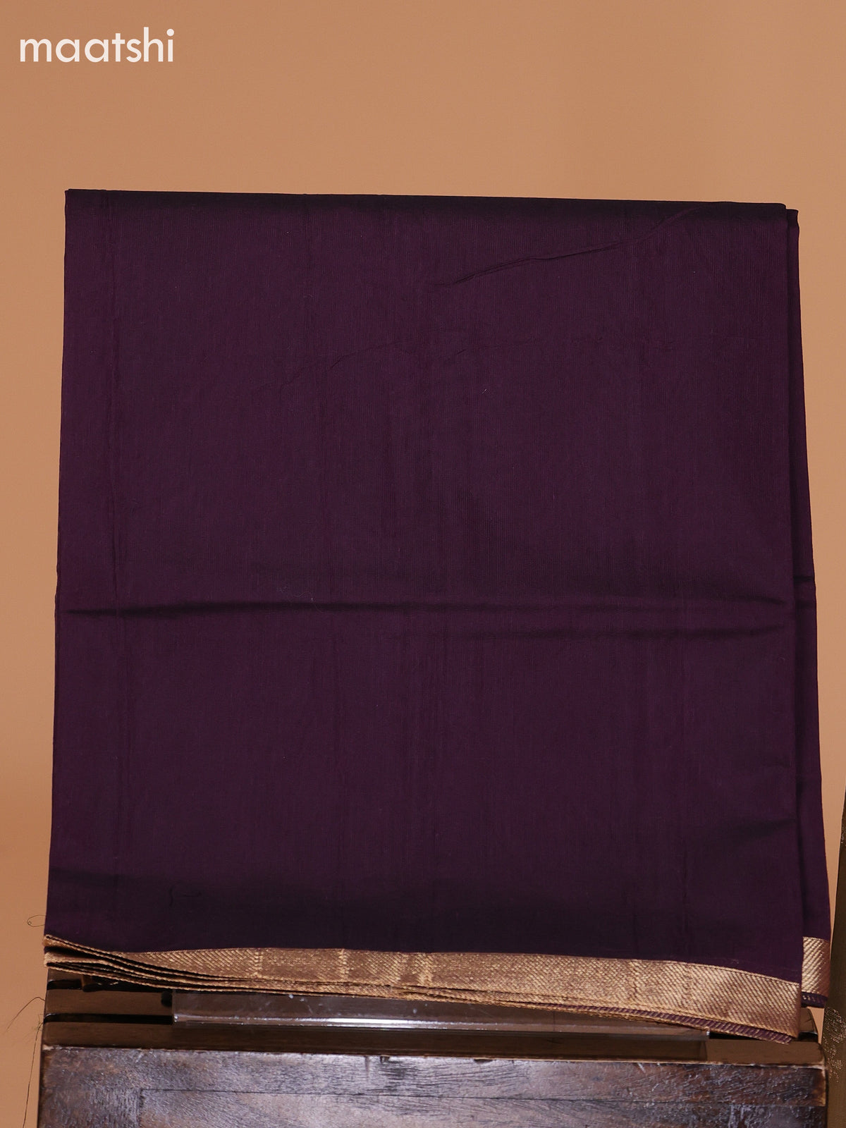 Elaichi Green and Deep Purple Semi Silk Cotton Dress Material With Zari Buttas and Bottom & Dupatta