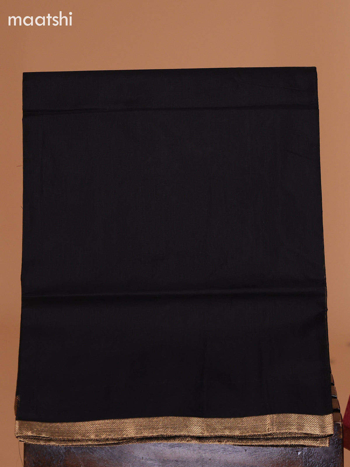 Dark Mauve Pink and Black Semi Silk Cotton Dress Material With Zari Buttas and Bottom & Dupatta