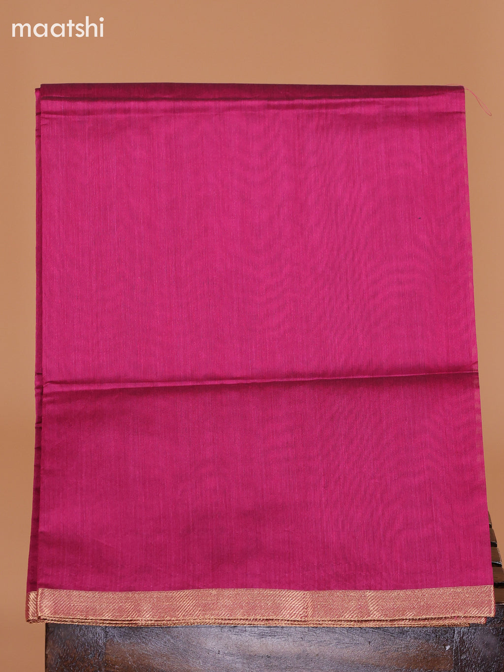 Pastel Brown and Magenta Pink Semi Silk Cotton Dress Material With Zari Buttas And Bottom & Dupatta