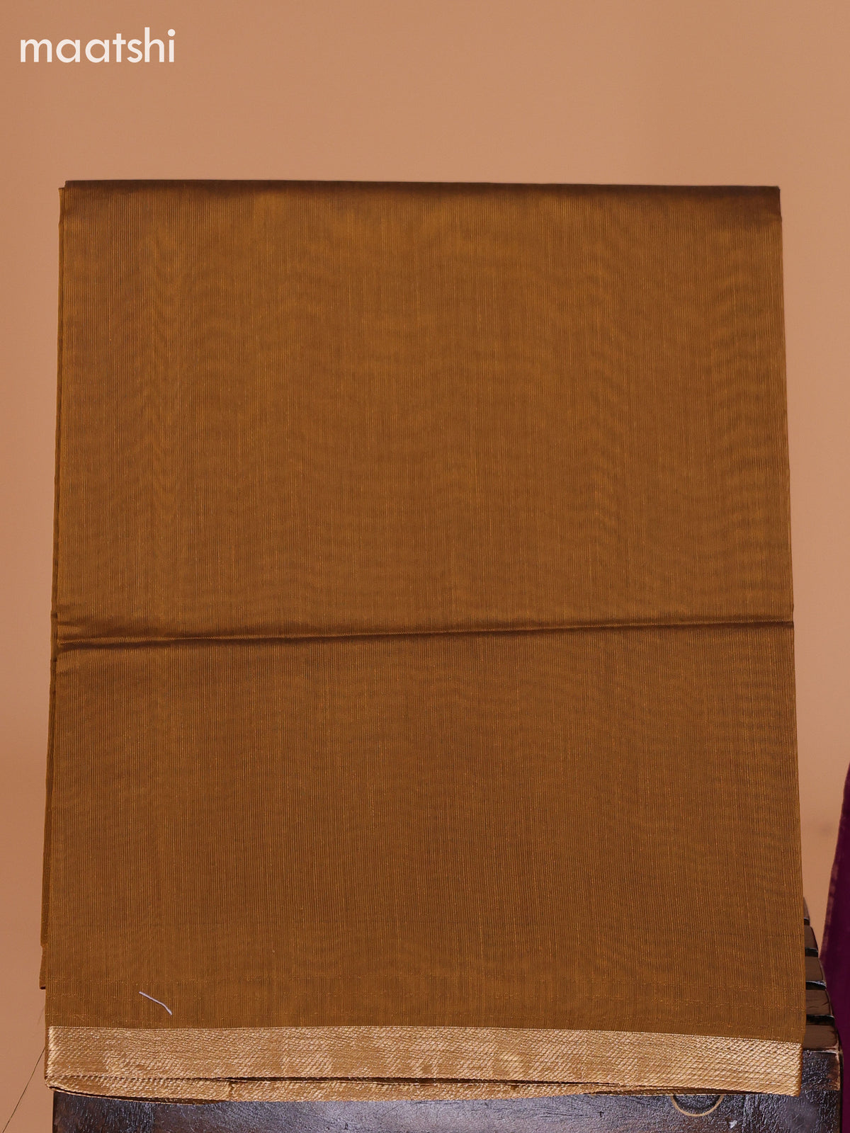 Purple and Dark Mustard Yellow Semi Silk Cotton Dress Material With Zari Buttas And Bottom & Dupatta