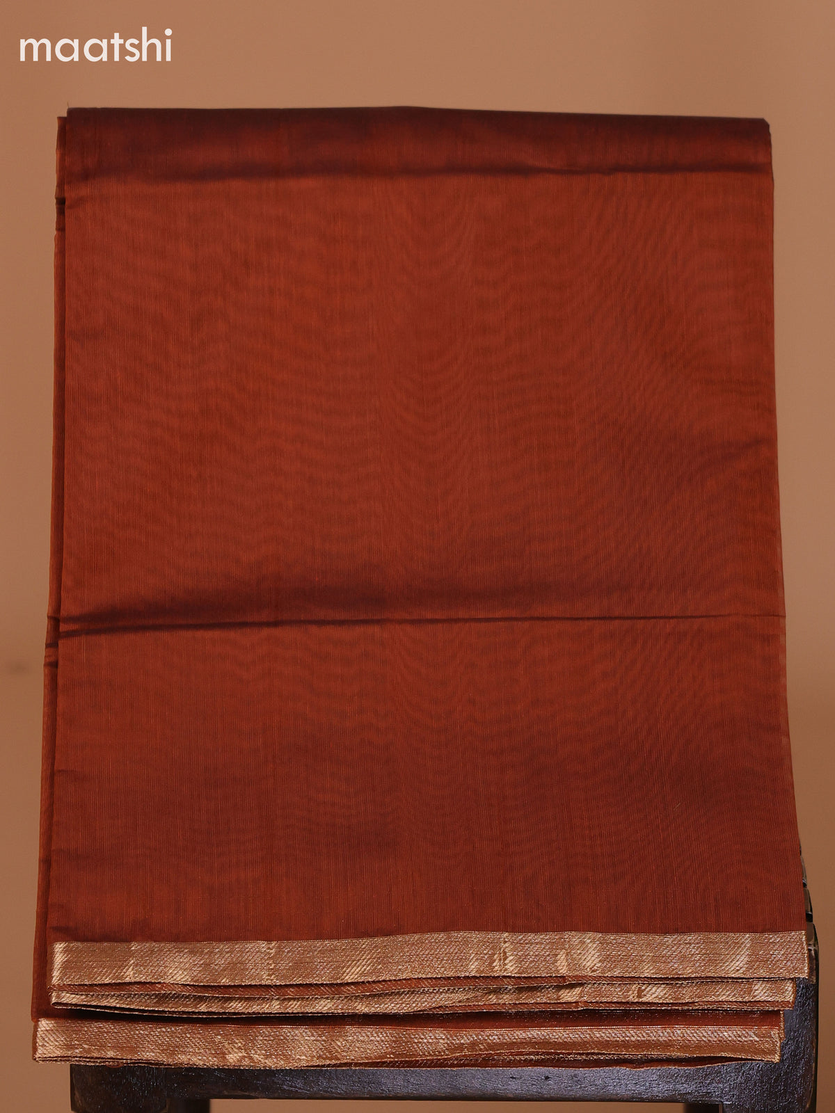 Mehendi Green and Dark Rust Semi Silk Cotton Dress Material With Zari Buttas and Bottom & Dupatta