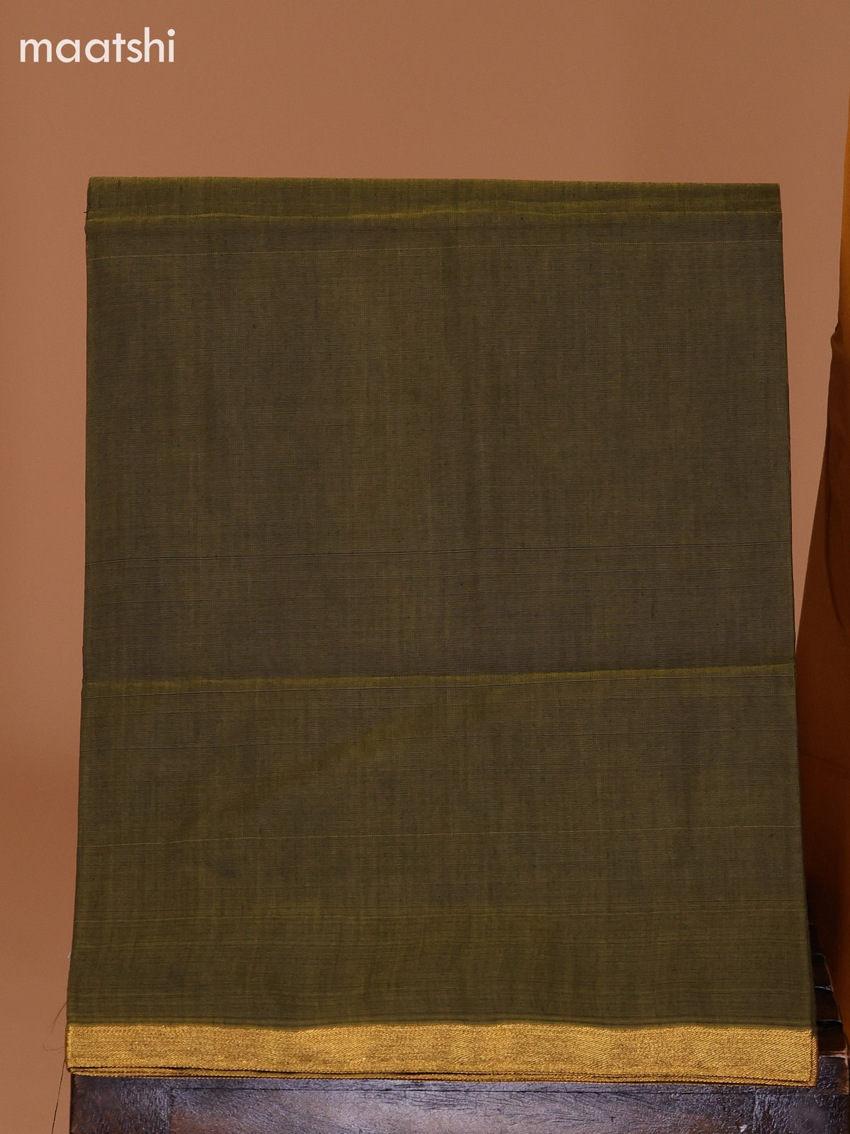 Mustard Yellow and Dark Mehendi Green Semi Silk Cotton Dress Material With Zari Buttas And Bottom & Dupatta