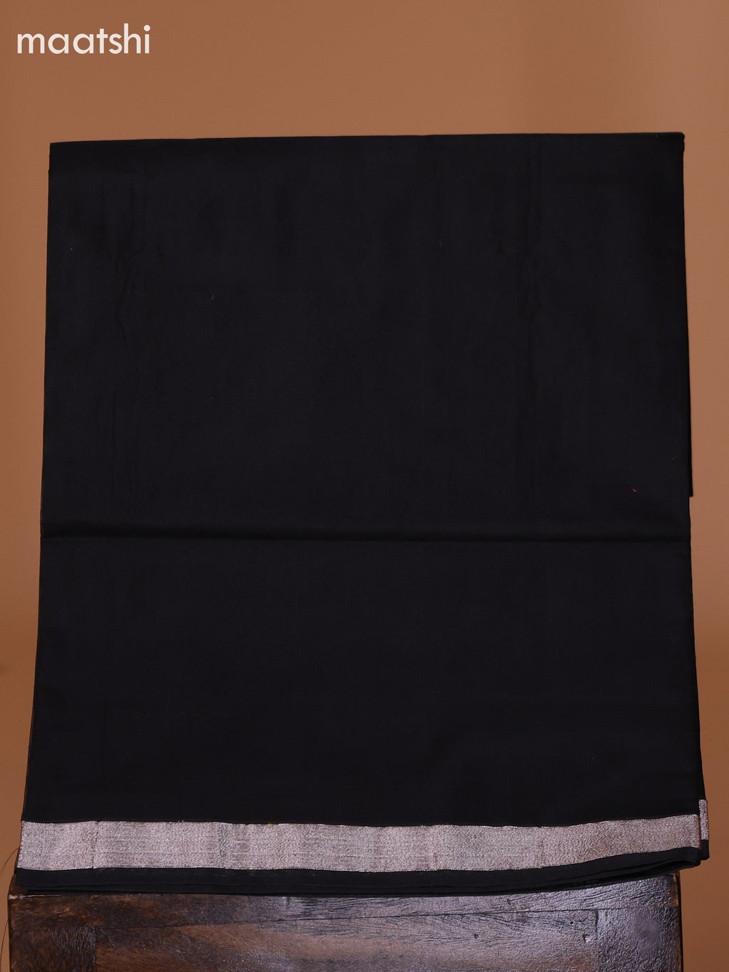 Maroon and Black Semi Silk Cotton Dress Material With Zari Buttas And Bottom & Dupatta