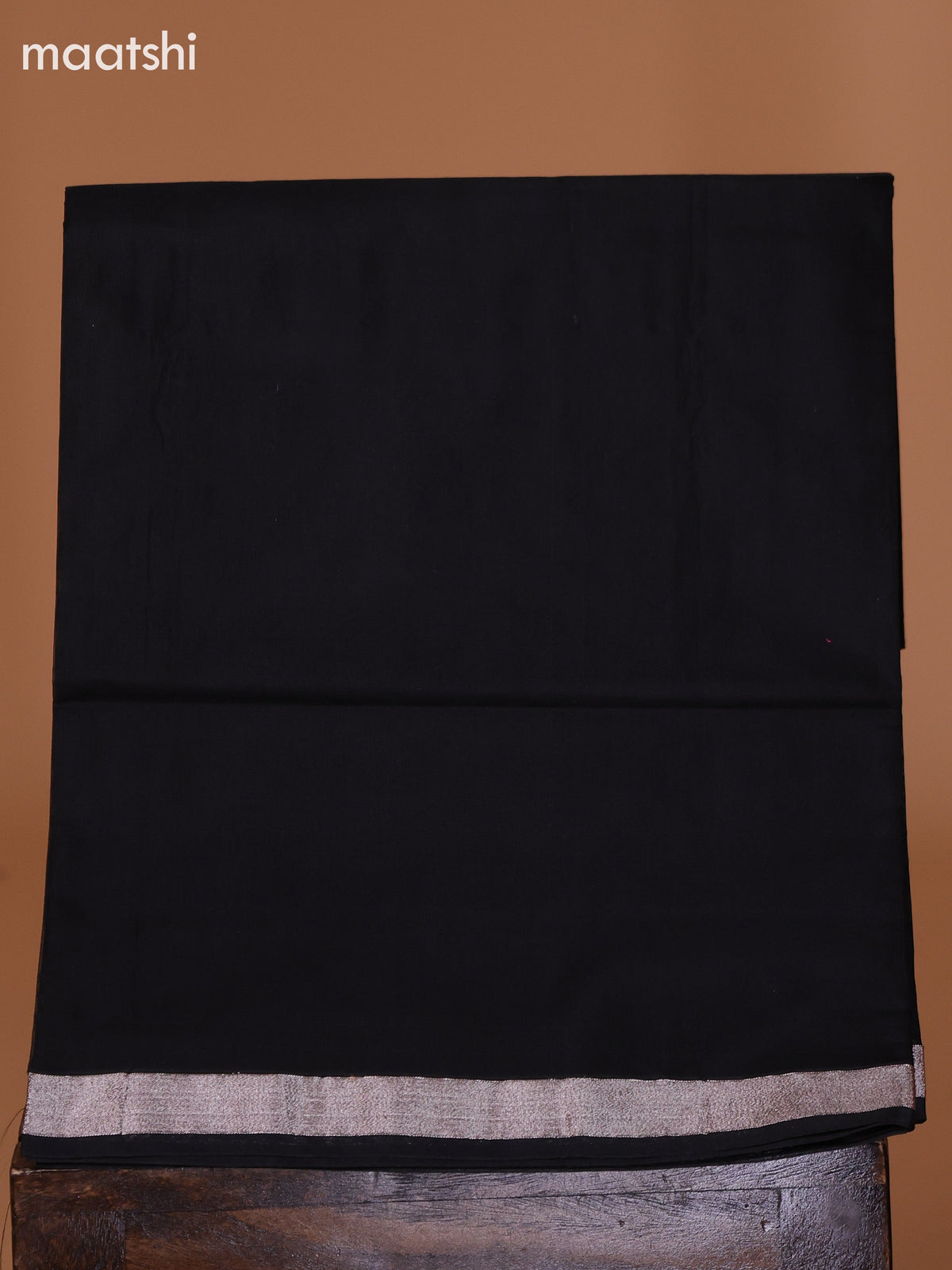 Maroon and Black Semi Silk Cotton Dress Material With Zari Buttas And Bottom & Dupatta