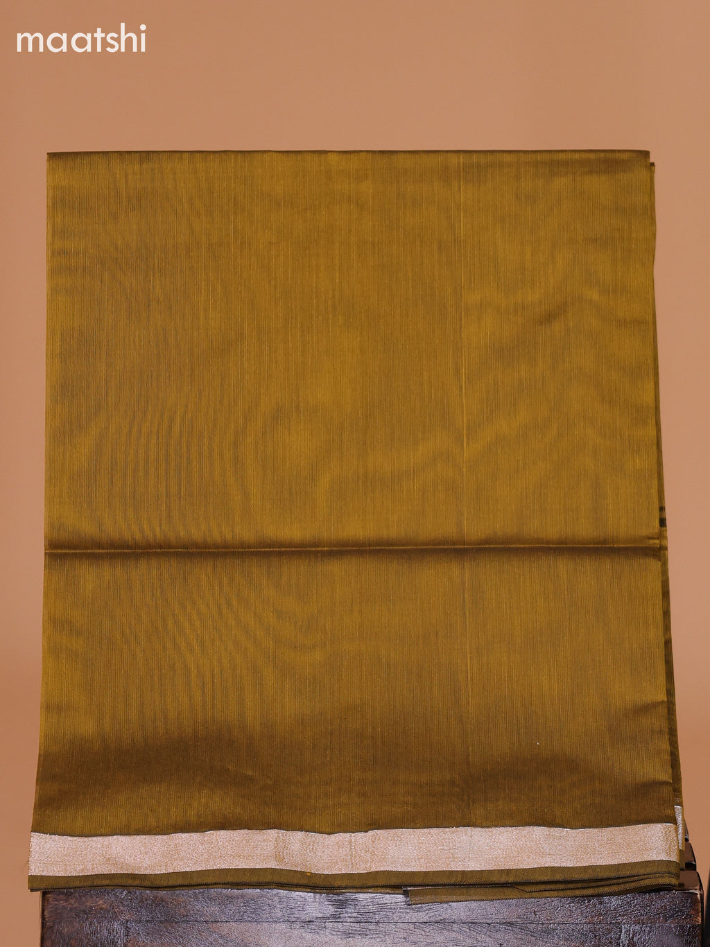 Black and Mustard Green Semi Silk Cotton Dress Material With Zari Buttas And Bottom & Dupatta