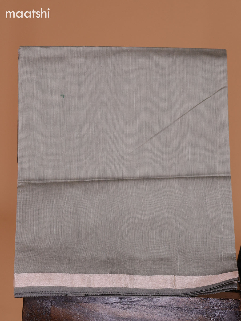 Black and Pastel Grey Semi Silk Cotton Dress Material With Zari Buttas And Bottom & Dupatta