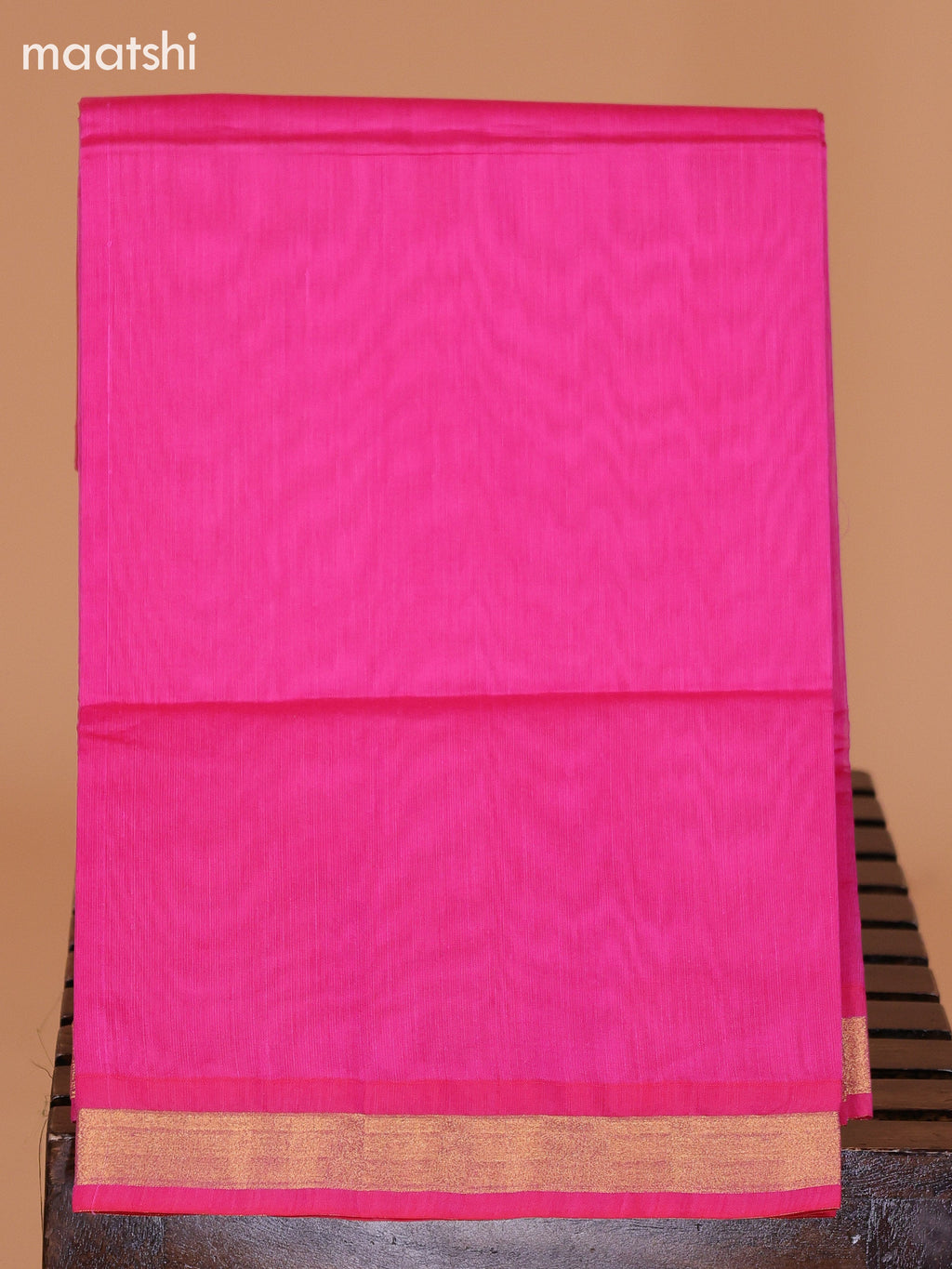 Dual Shade Of Violet and Pink Semi Silk Cotton Dress Material With Zari Buttas And Bottom & Dupatta
