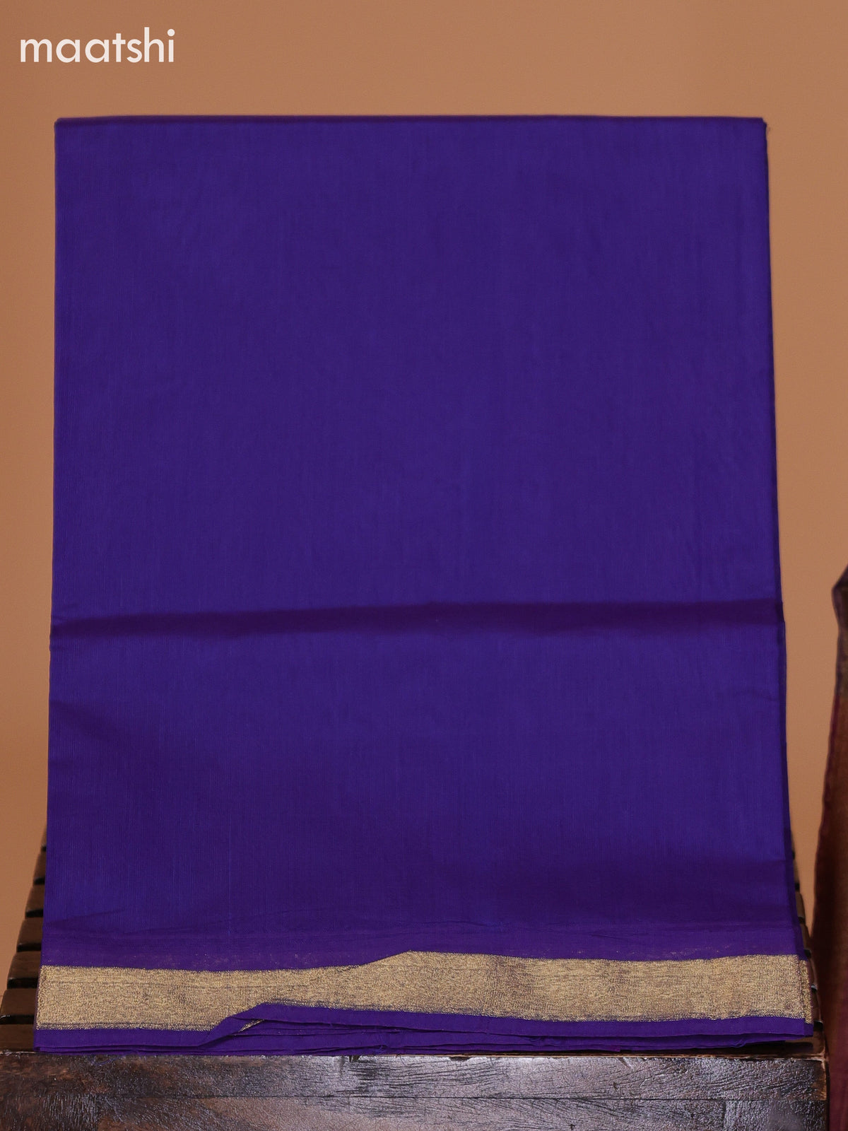 Magenta Pink and Blue Semi Silk Cotton Dress Material With Zari Buttas and Bottom & Dupatta