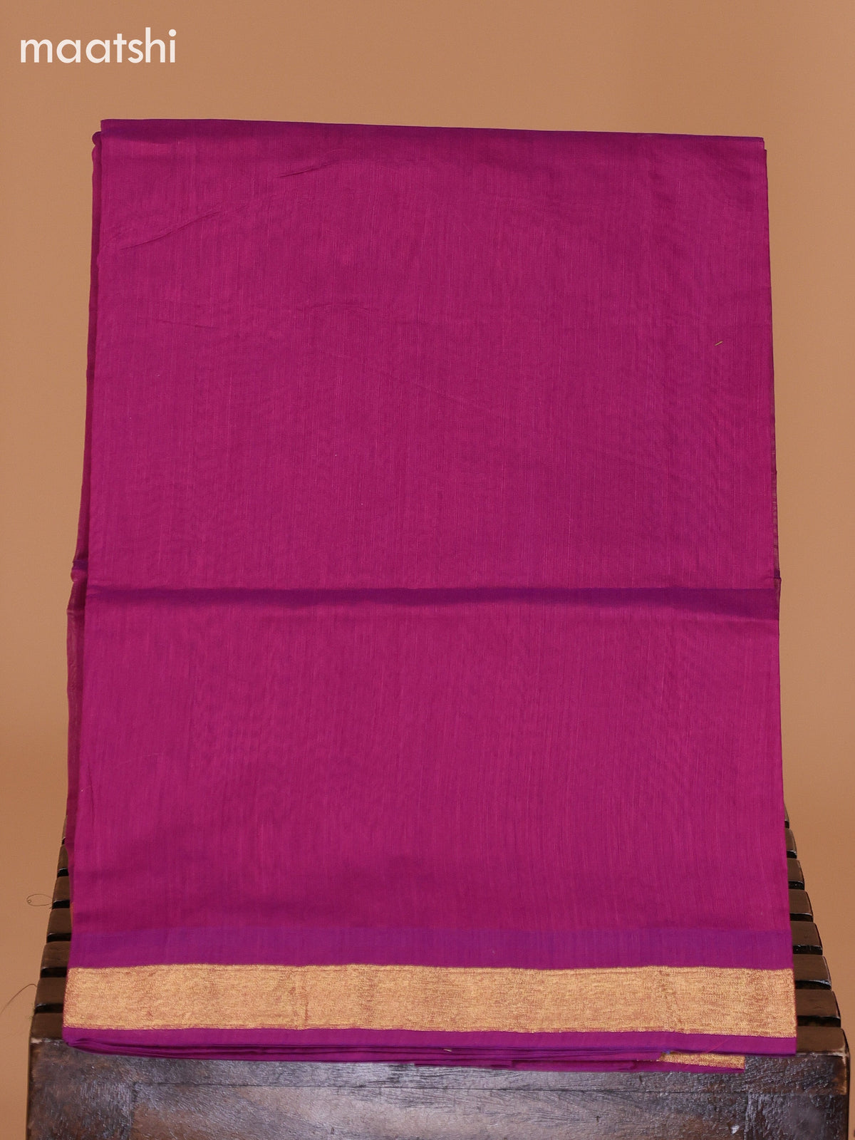 Dark Blue and Magenta Pink Semi Silk Cotton Dress Material With Zari Buttas and Bottom & Dupatta